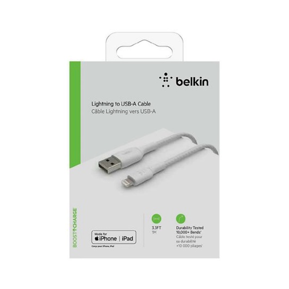 Belkin Lightning to USB-A Cable 6 ft - Picture 1 of 4